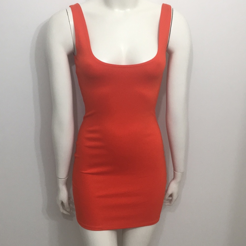 2/$25 Revamped Orange Stretchy Dress Size Medium